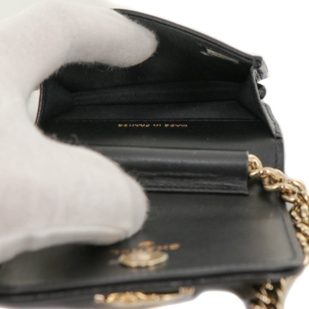 Chanel Bag Shoulder Mini Pouch Black Chain Boy - Picture 9 of 12